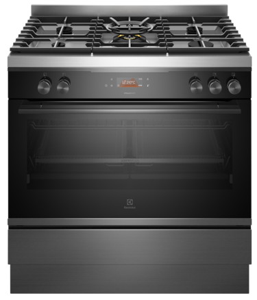 90cm UltimateTaste 900 freestanding electric oven with gas cooktop