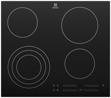 60cm UltimateTaste 300 4 zone ceramic cooktop