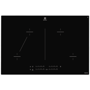 80cm 4 zone induction cooktop with maxisense zone flexibility