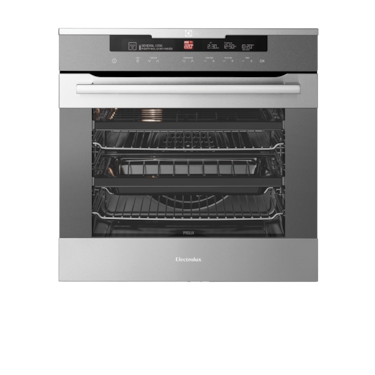 Stainless steel pyrolytic oven with Intuitive Oven Interface control system